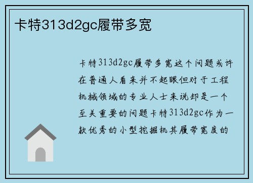 卡特313d2gc履带多宽