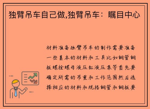 独臂吊车自己做,独臂吊车：瞩目中心